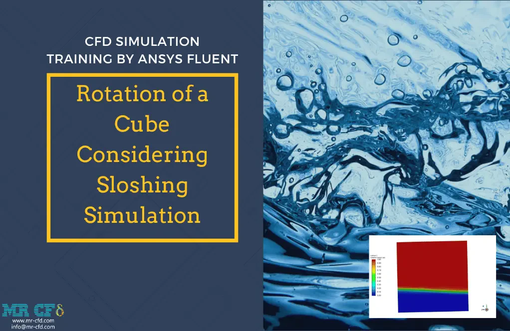 Rotation of a Cube Considering Sloshing Simulation, ANSYS Fluent Training