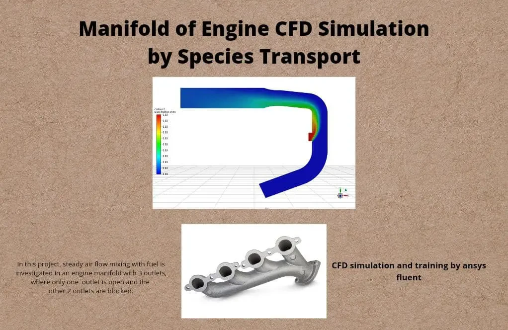 Manifold of Engine CFD Simulation by Species Transport