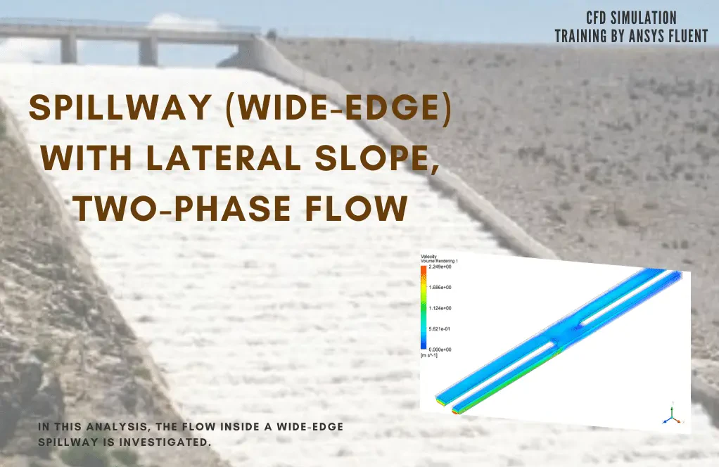 Spillway (Wide-Edge) with Lateral Slope, Two-Phase Flow, ANSYS Fluent