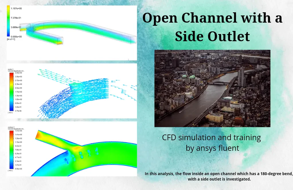 Open Channel with a Side Outlet CFD Simulation, ANSYS Fluent Tutorial