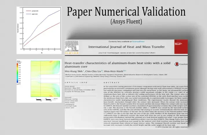 Non-Equilibrium Porous Aluminum Foam Heat Sink, Paper Validation