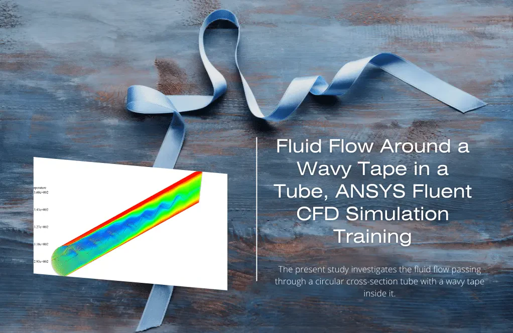 Fluid Flow Around a Wavy Tape in a Tube CFD Simulation