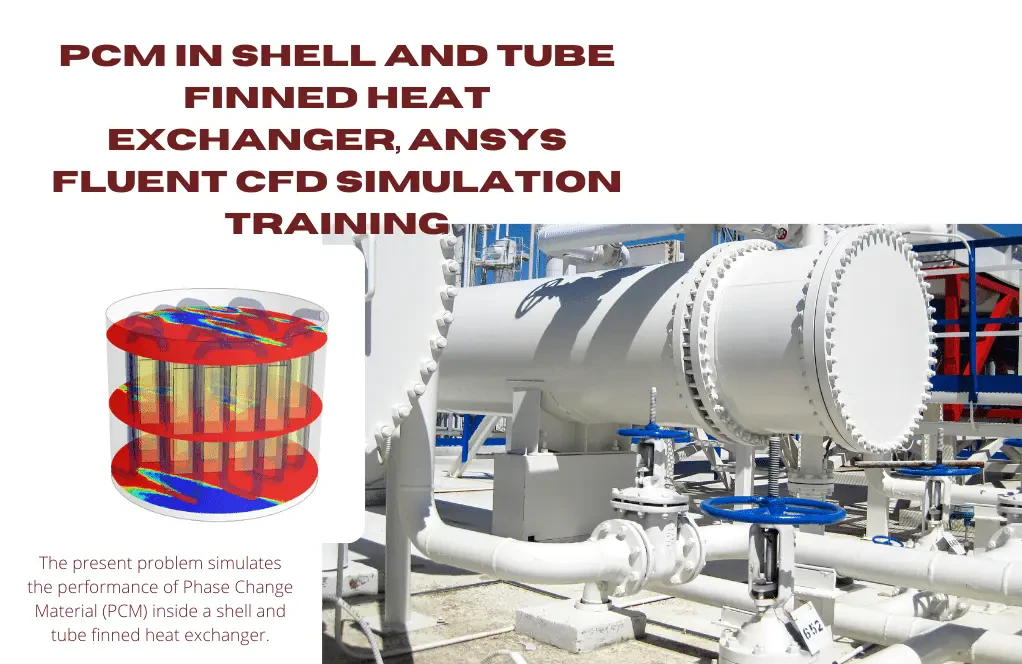 PCM in Shell and Tube Finned Heat Exchanger CFD Simulation