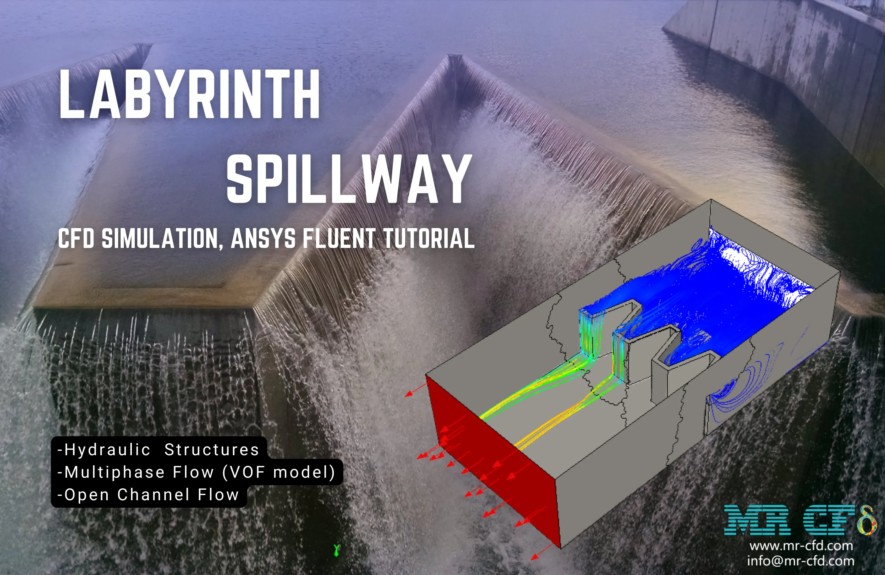 Labyrinth spillway CFD Simulation