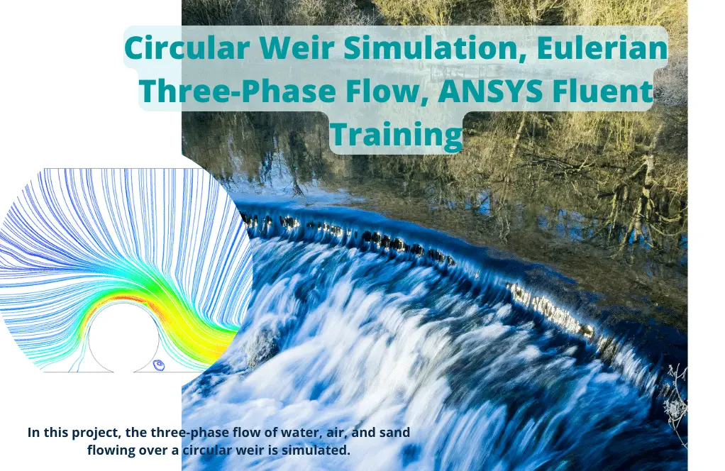 Circular Weir Simulation, Eulerian Three-Phase (Air, Water, and Sand), ANSYS Fluent Training