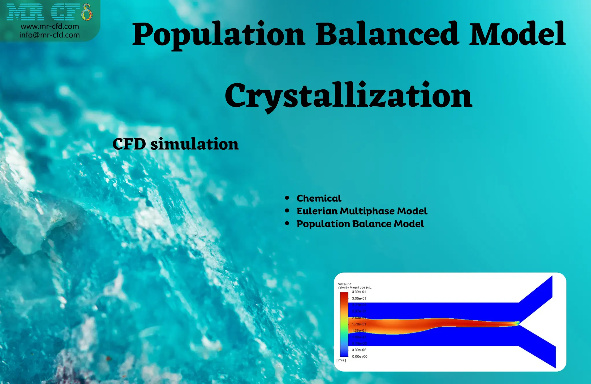 Population Balanced Model Crystallization CFD simulation