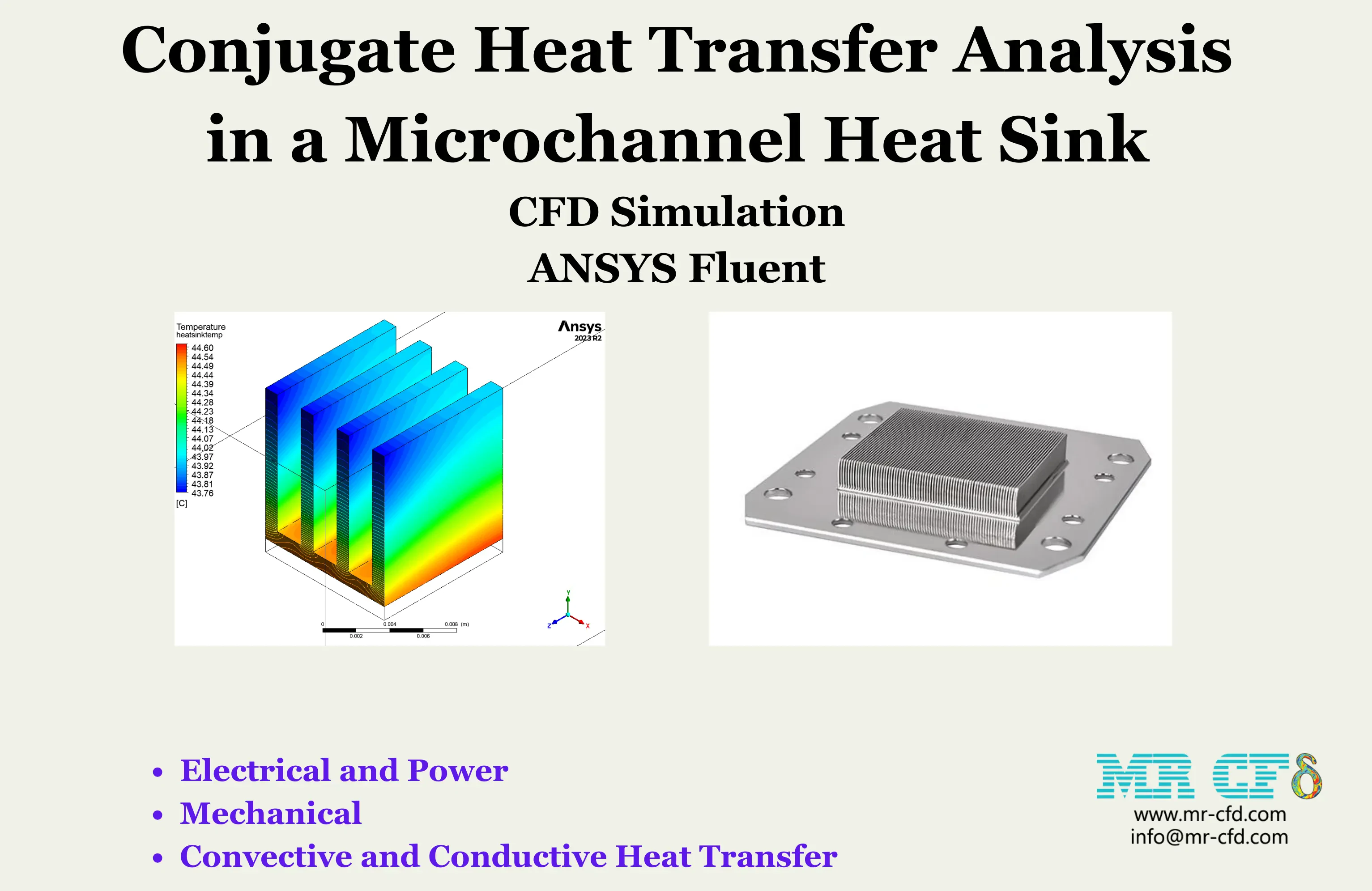 Conjugate Heat Transfer Analysis in a Microchannel Heat Sink, ANSYS Fluent