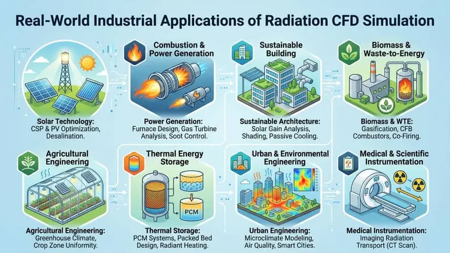Real-World Industrial Applications of Radiation CFD Simulation