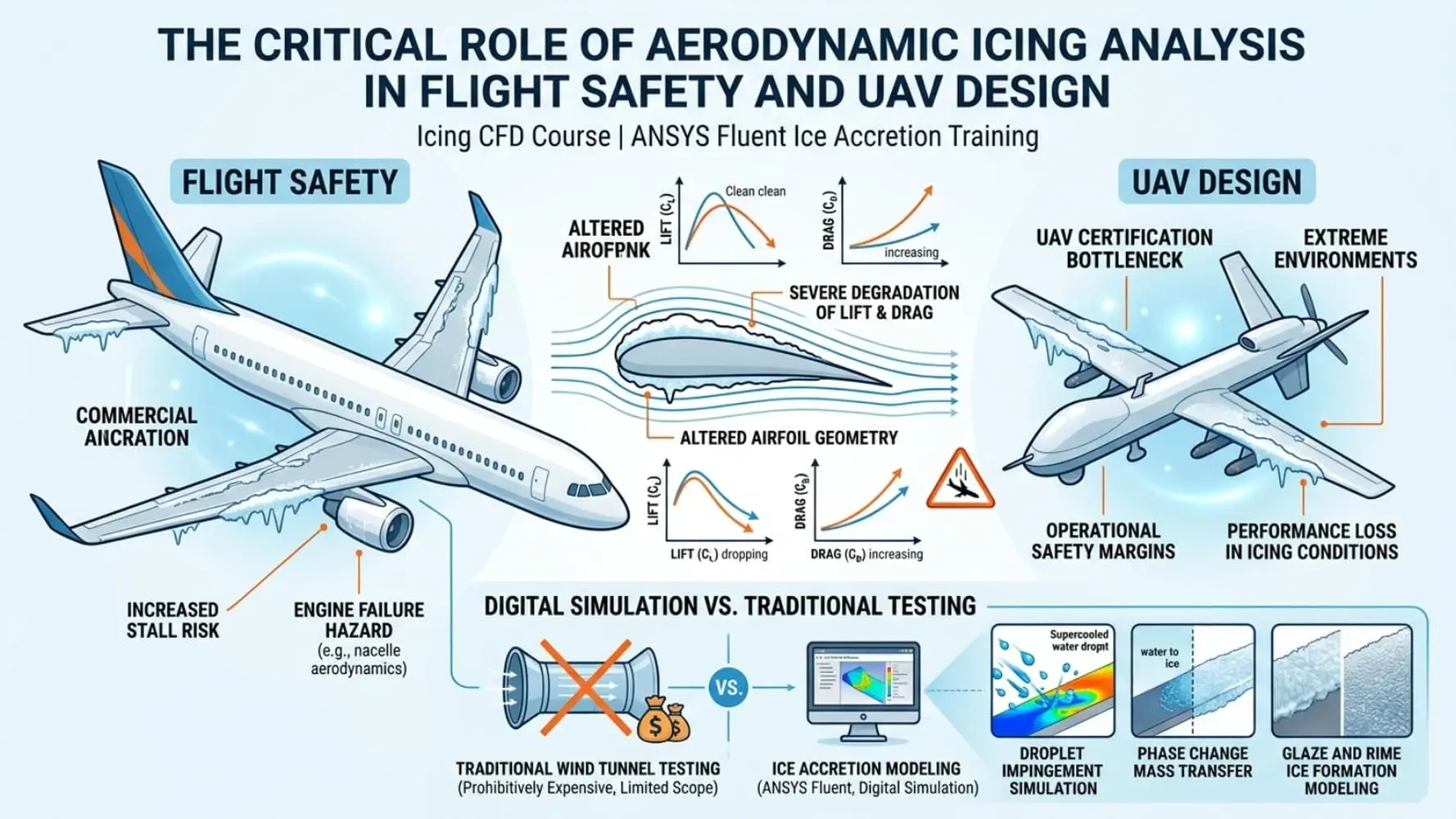 The Critical Role of Aerodynamic Icing Analysis in Flight Safety and UAV Design