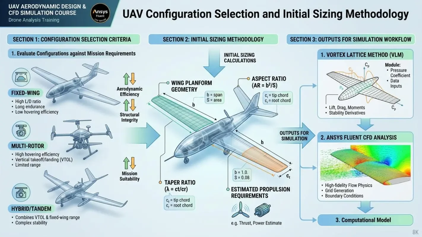 UAV Configuration Selection and Initial Sizing Methodology