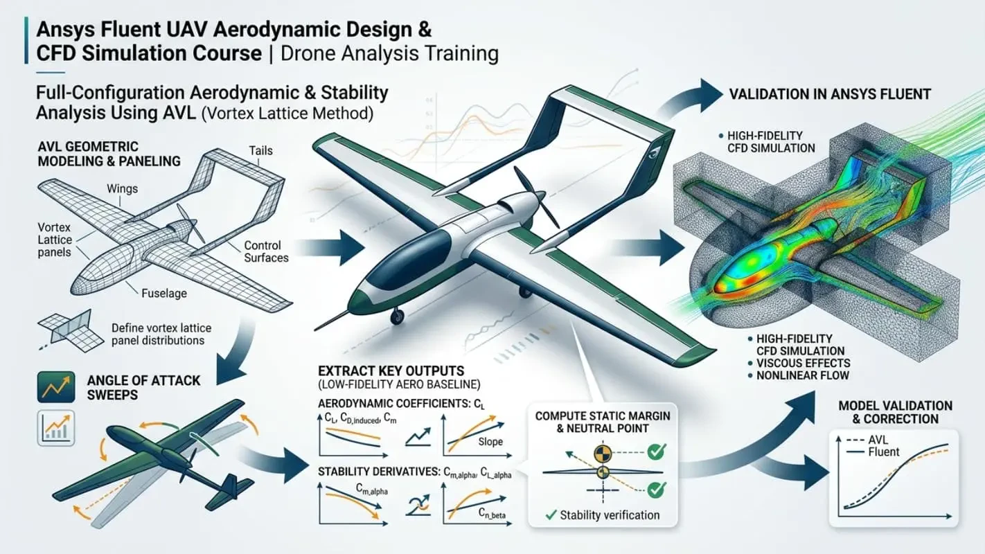 Full-Configuration Aerodynamic and Stability Analysis Using AVL (Vortex Lattice Method)