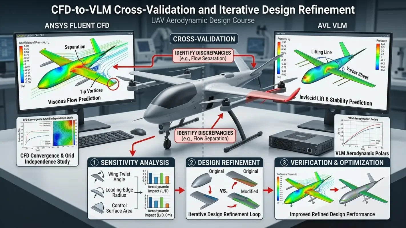 CFD-to-VLM Cross-Validation and Iterative Design Refinement