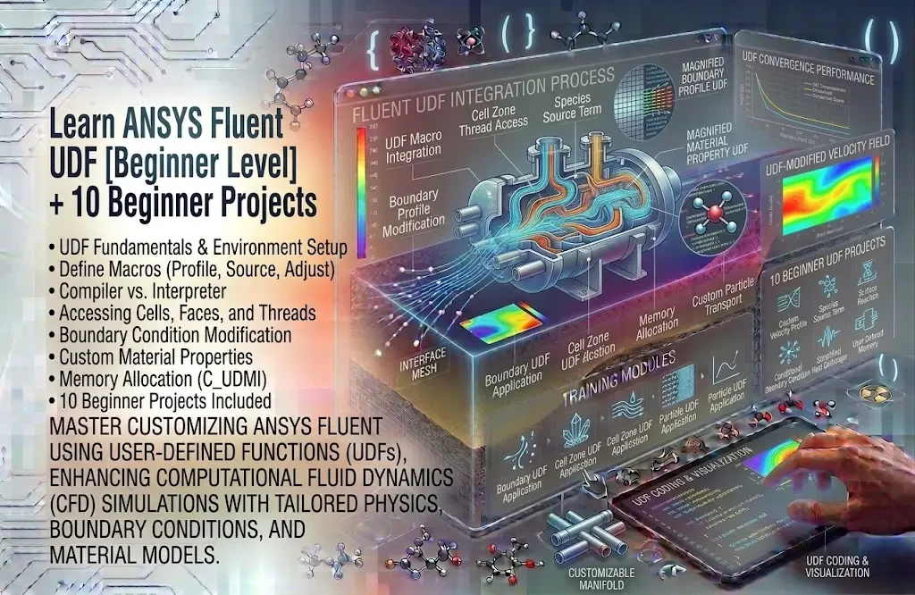 Learn ANSYS Fluent UDF [Beginner Level] + 10 Beginner Projects
