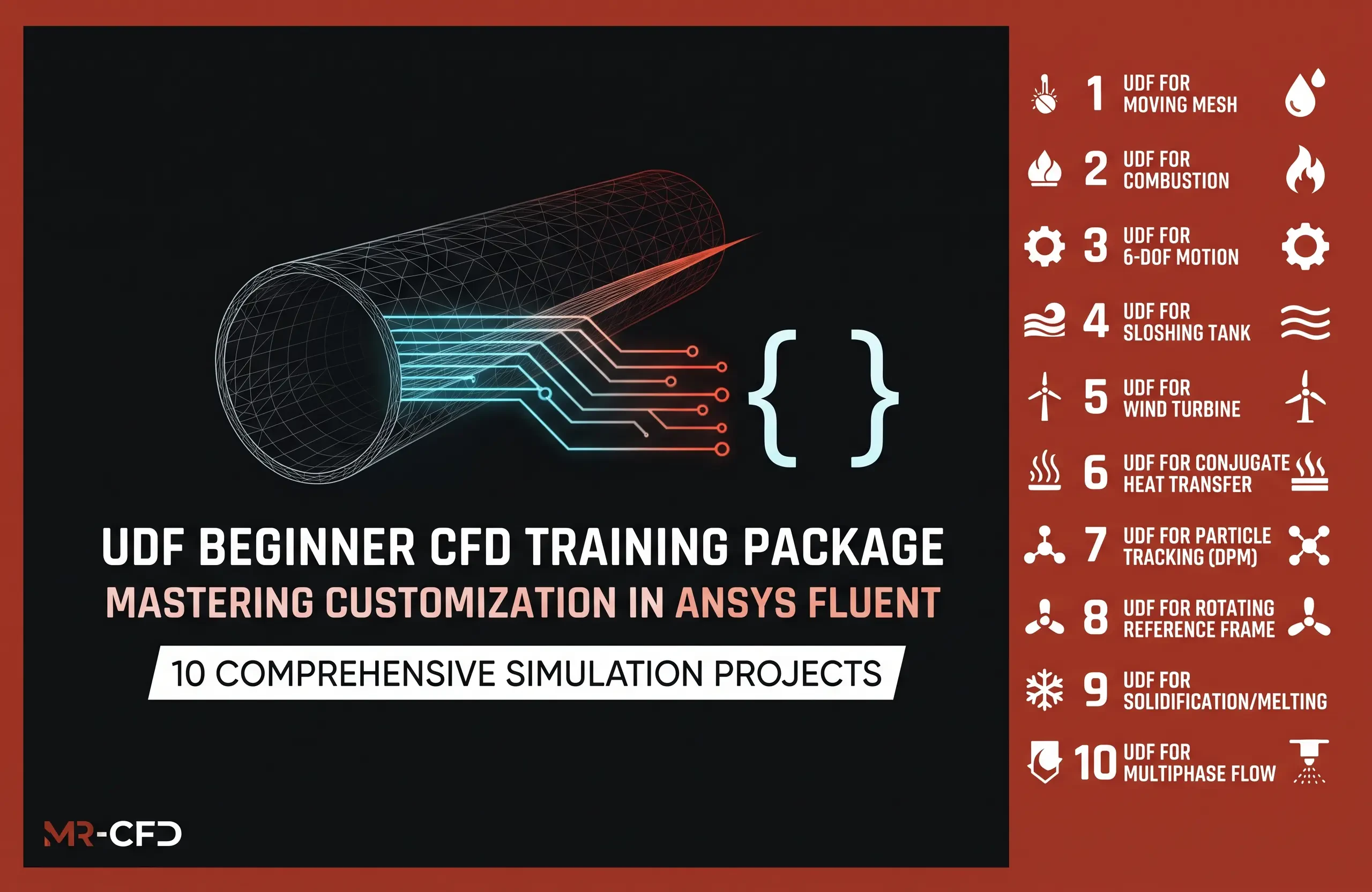 Learn ANSYS Fluent UDF [Beginner Level] + 10 Beginner Projects