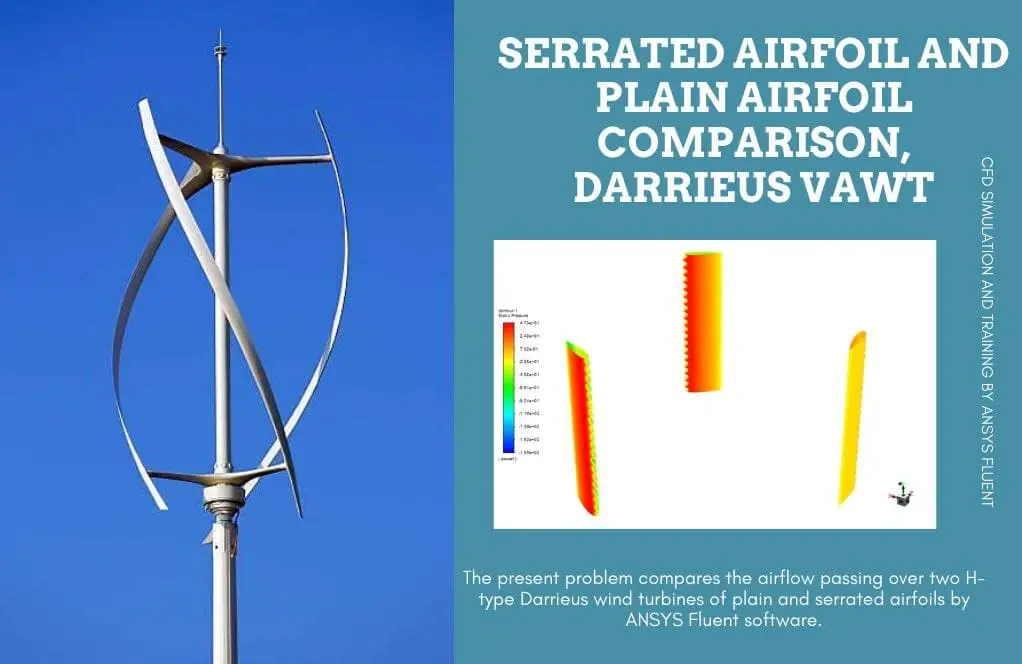 Serrated Vs. Plain Airfoil: Darrieus VAWT