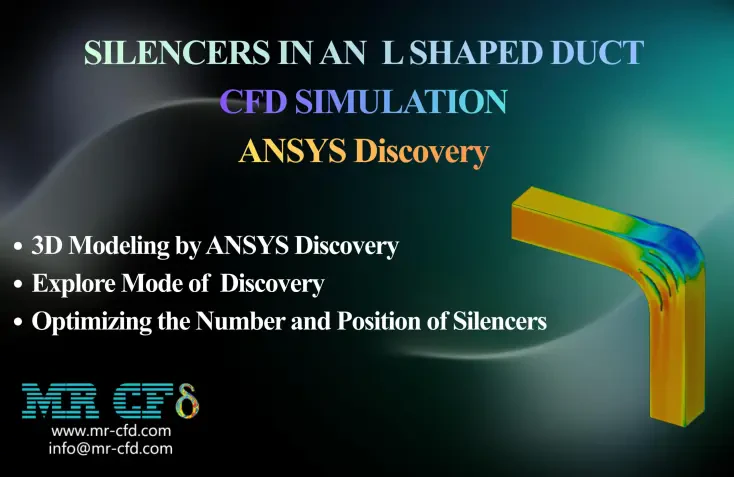 ANSYS Discovery: Silencer Analysis in an L-shaped Duct CFD simulation