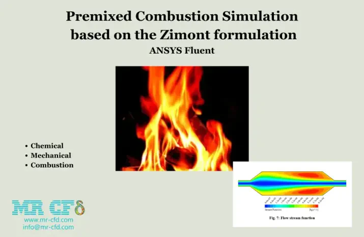Premixed Combustion Simulation based on the Zimont formulation, ANSYS Fluent
