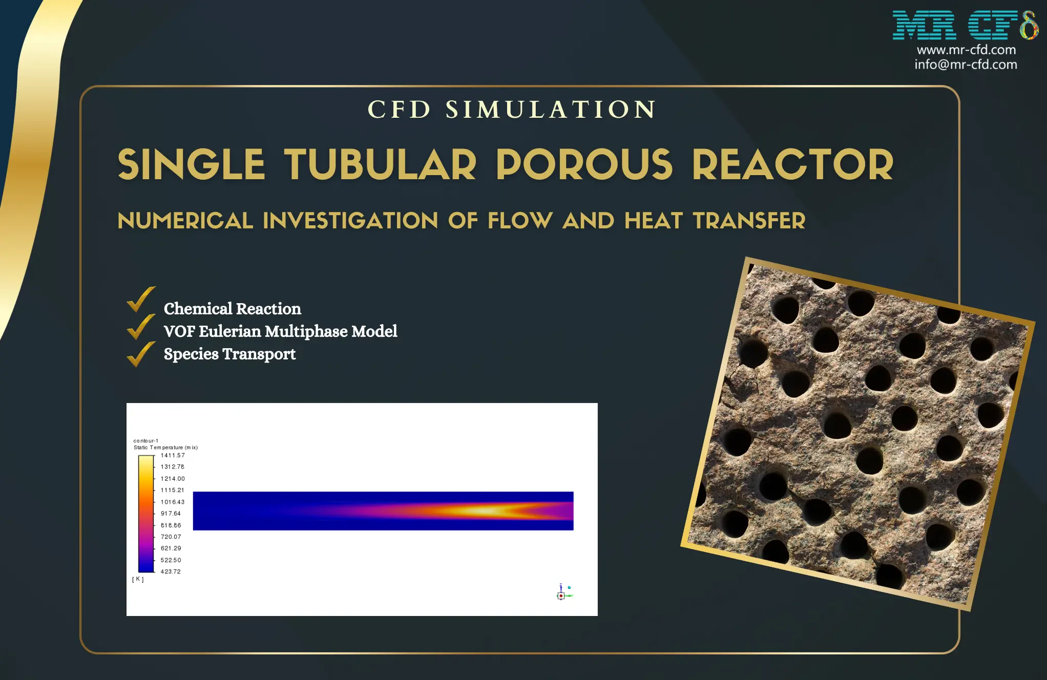 Single Tubular Porous Reactor, Numerical Investigation of Flow and Heat Transfer