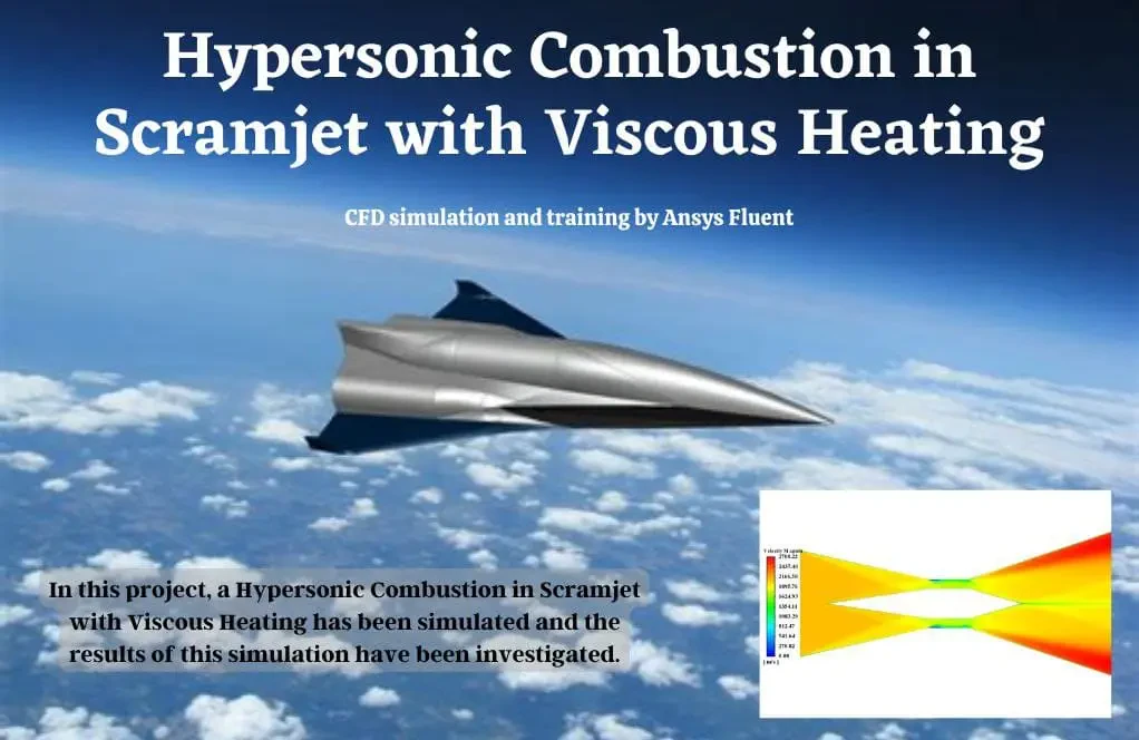 Hypersonic Combustion in Scramjet with Viscous Heating, CFD Simulation ANSYS Fluent Training