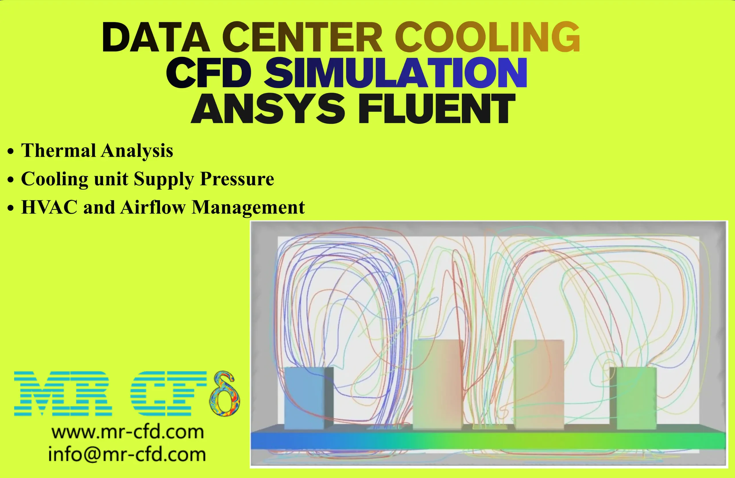 Data Center Cooling CFD Simulation in ANSYS Fluent