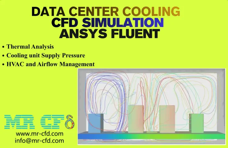 Data Center Cooling CFD Simulation in ANSYS Fluent
