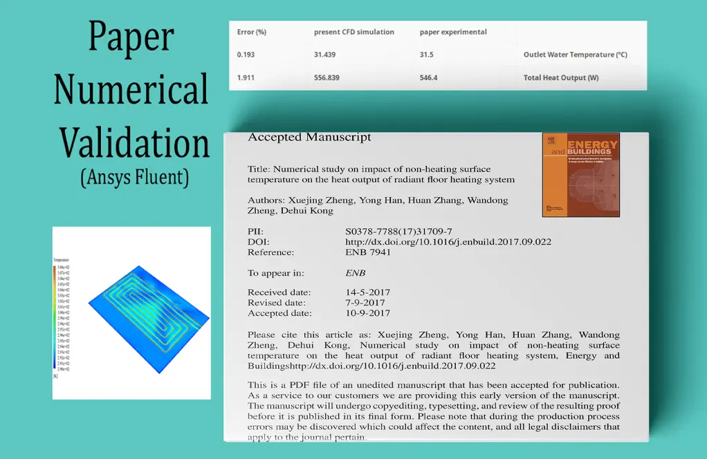 Radiant Floor Heating System, Paper CFD Validation