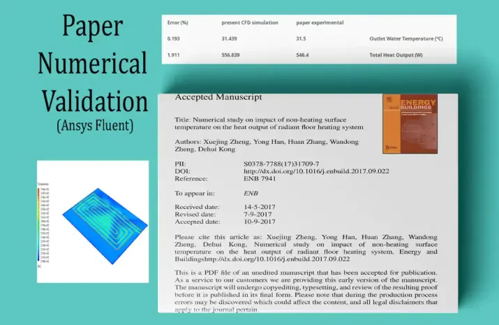 Radiant Floor Heating System, Paper CFD Validation