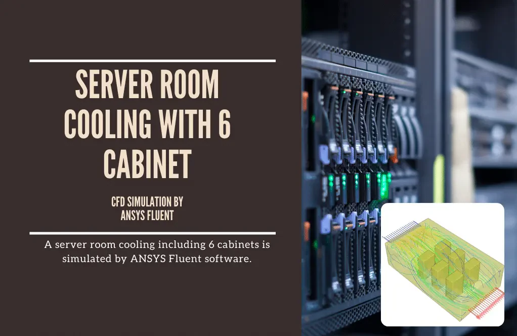 Server Room Cooling CFD Simulation with 6 Cabinets