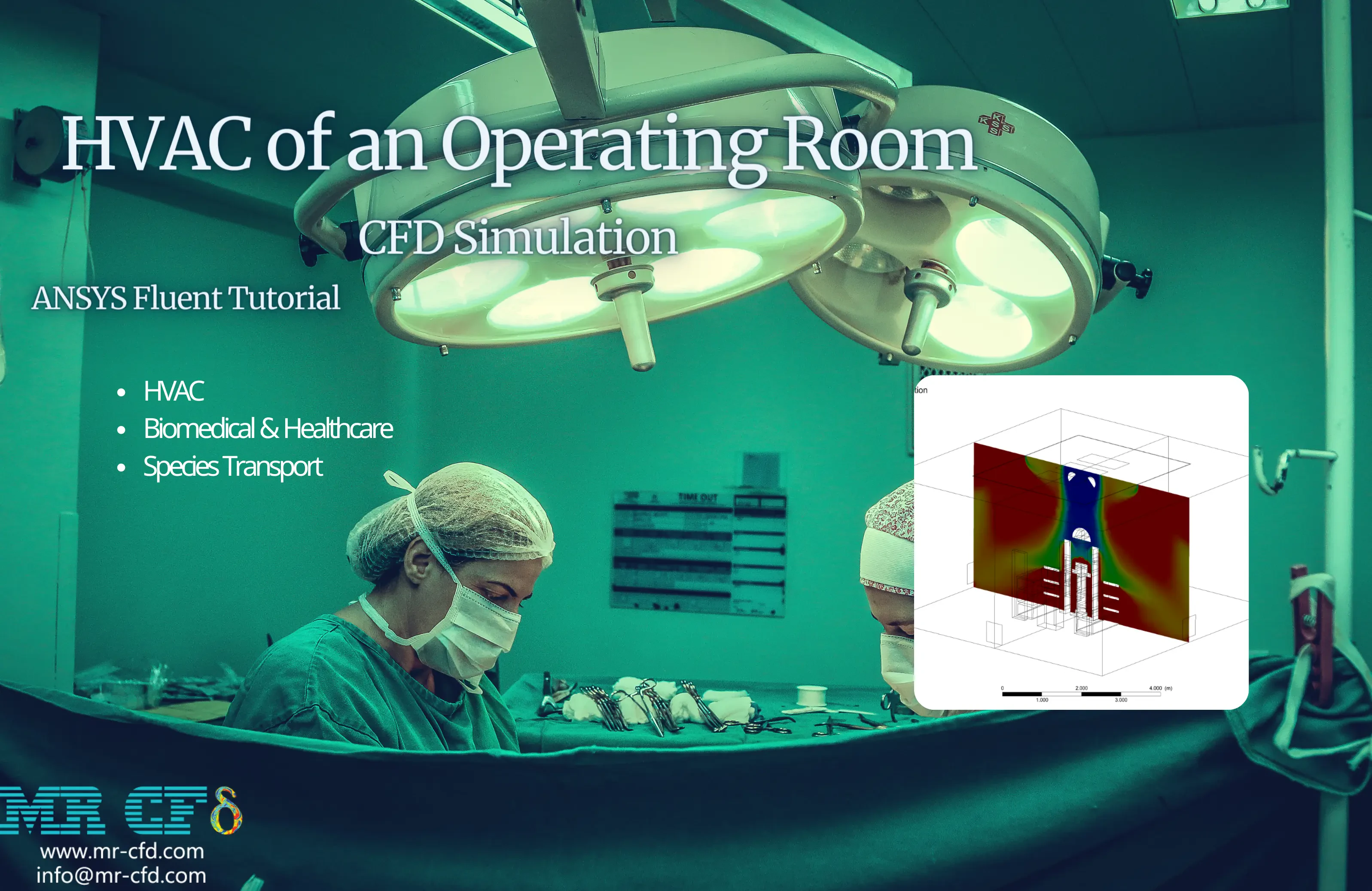 HVAC of an Operating Room ANSYS Fluent CFD Simulation Tutorial