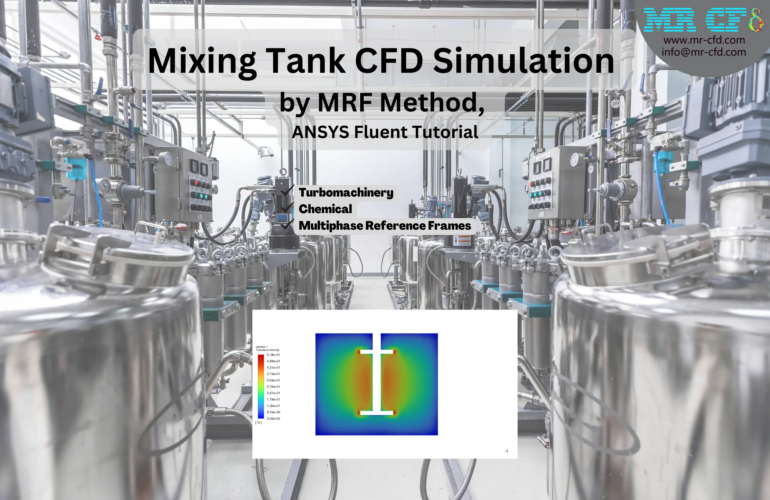 MRF Method, Mixing Tank CFD Simulation by ANSYS Fluent Tutorial