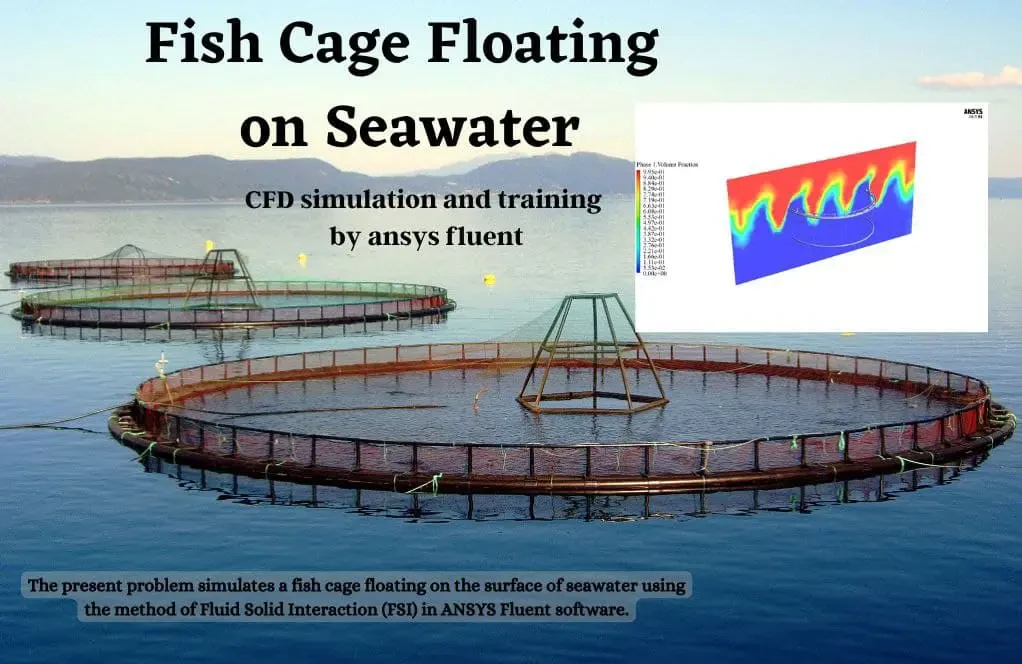 Fish Cage Floating on Seawater CFD Simulation by FSI Method, ANSYS Fluent