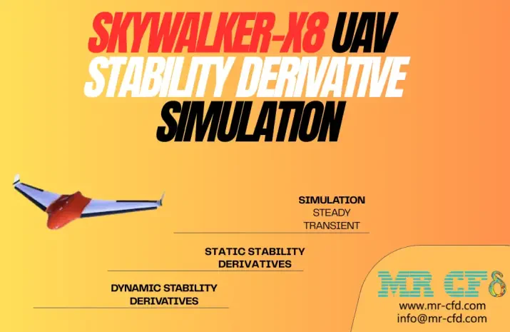 Skywalker-X8 UAV(Drone) Static and Dynamic Stability Derivatives: CFD Simulation by Ansys Fluent
