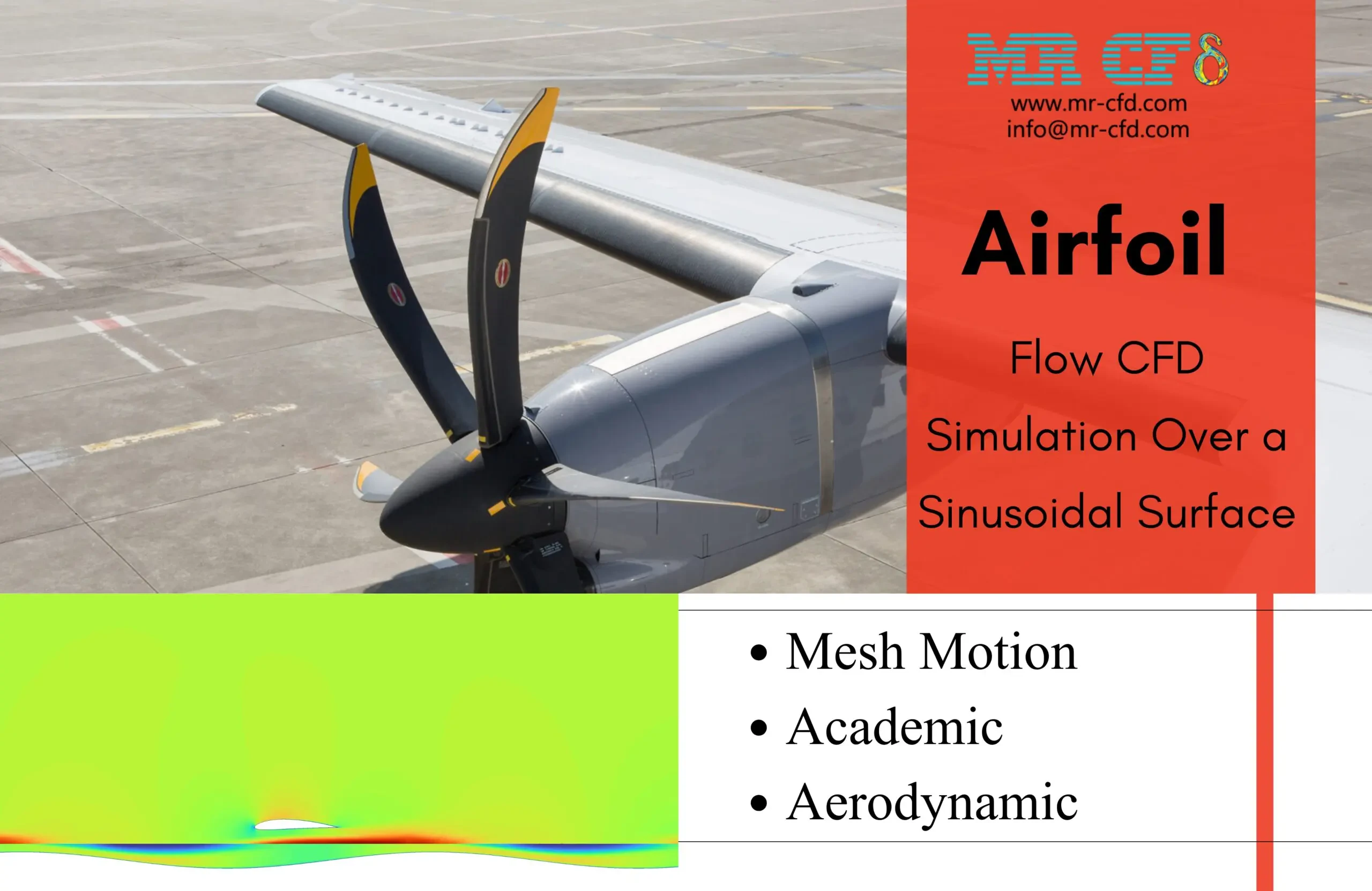 Airfoil Flow CFD Simulation Over a Sinusoidal Surface Using Mesh Motion
