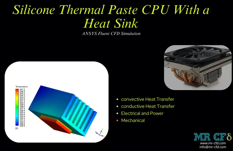 Silicone Thermal Paste CPU with a Heat Sink CFD Simulation by ANSYS Fluent