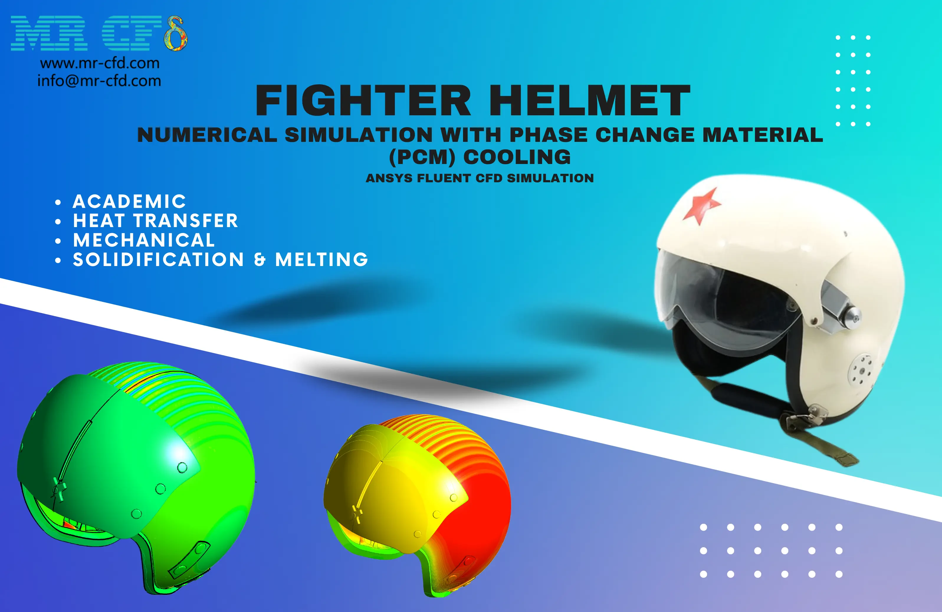 Fighter Helmet Numerical Simulation with Phase Change Material (PCM) Cooling