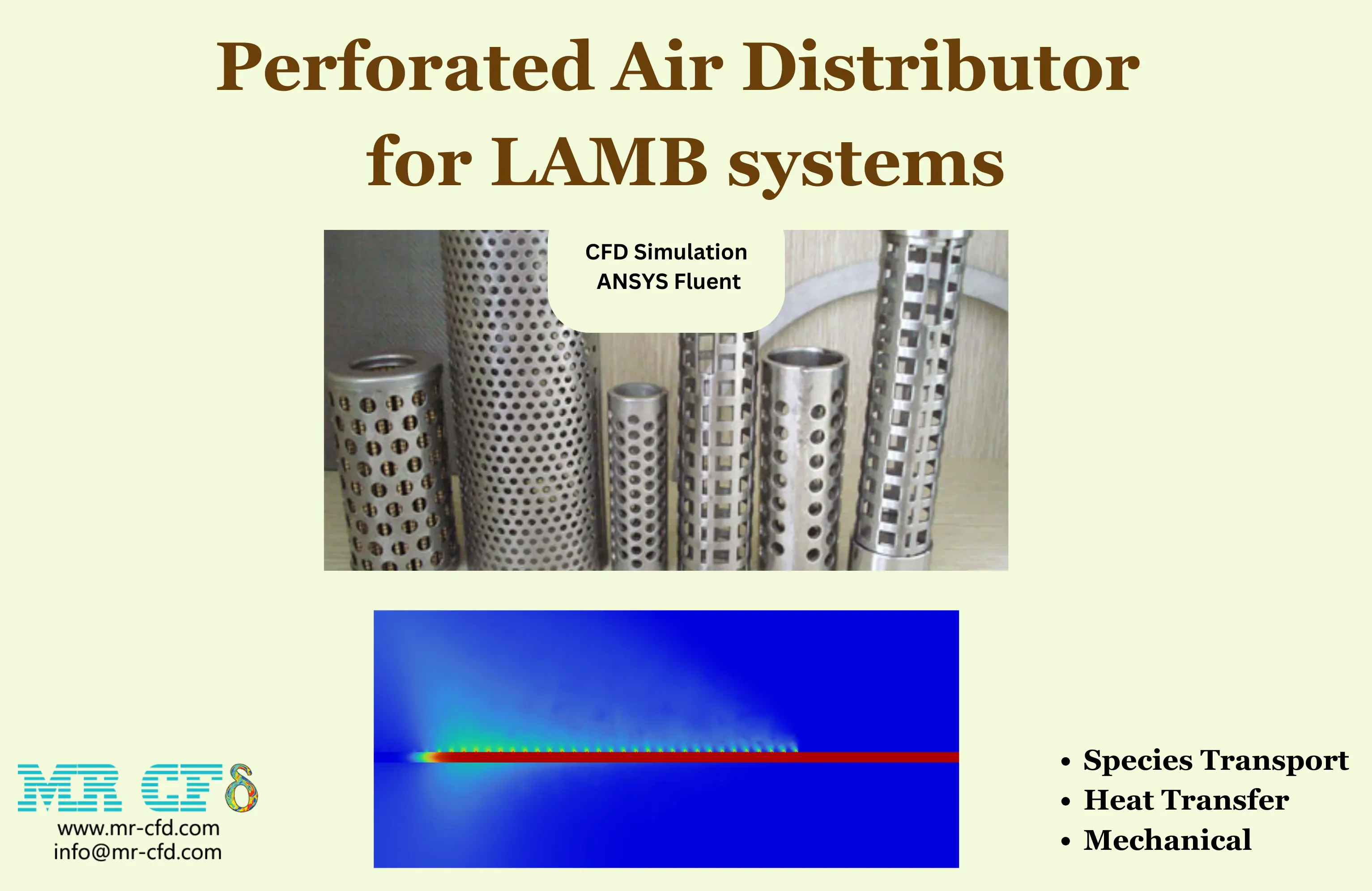 Perforated Air Distributor for LAMB systems, ANSYS Fluent