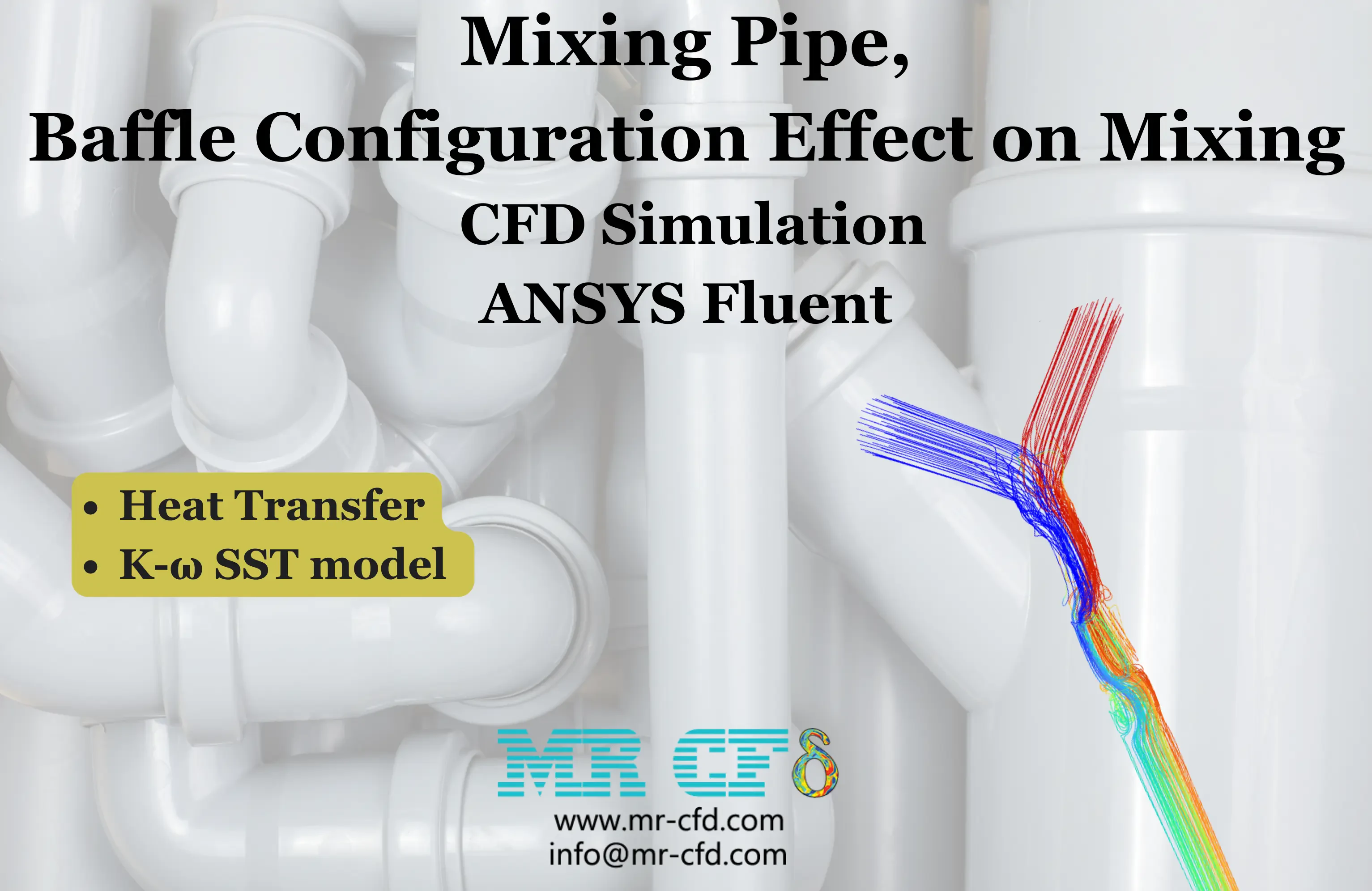 Mixing Pipe, Baffle Configuration Effect on Mixing, CFD Simulation