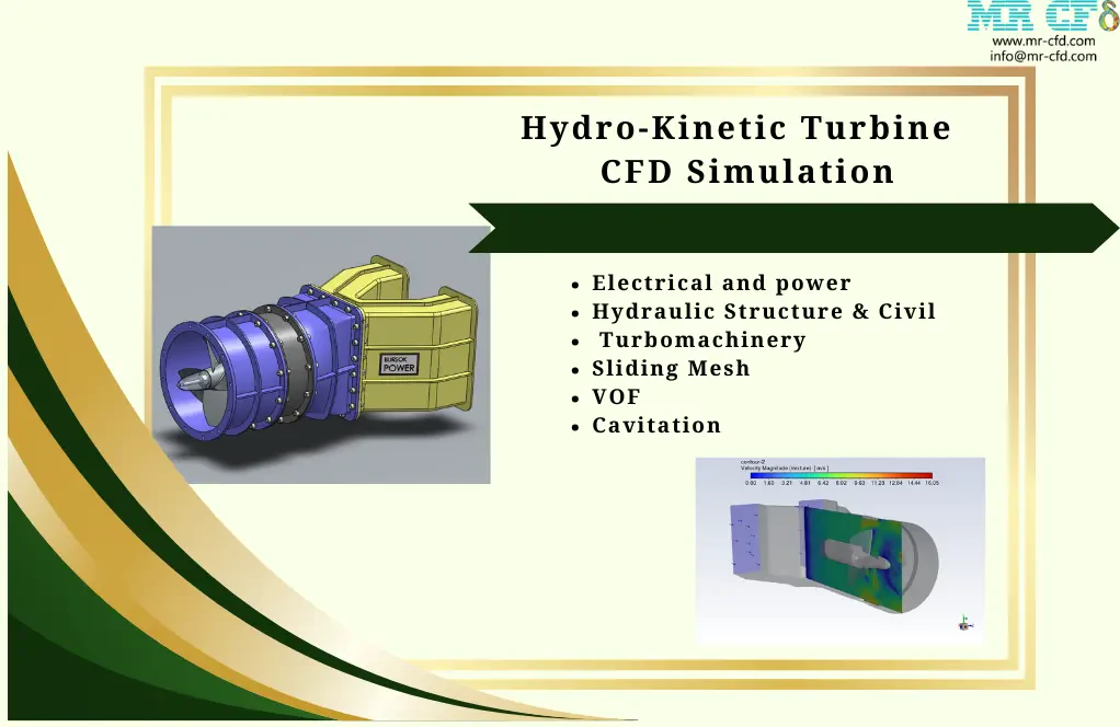 Hydro-Kinetic Turbine, Cavitation study CFD Simulation, Ansys Fluent