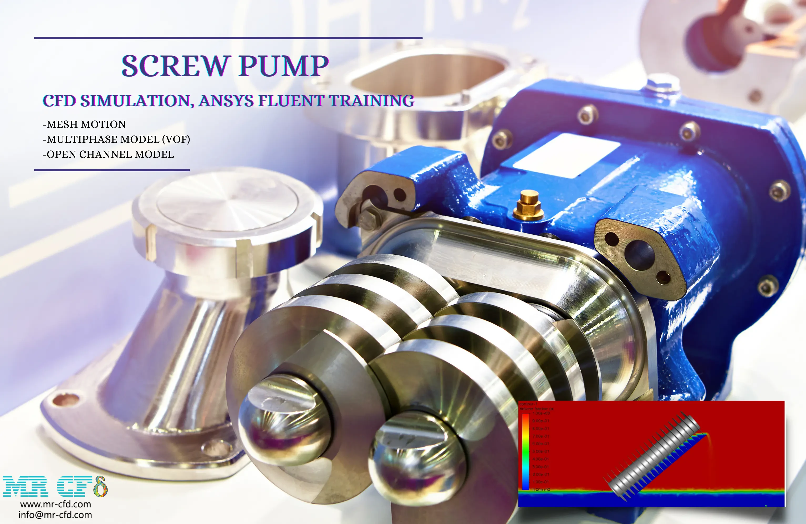 Screw pump CFD Simulation, ANSYS Fluent Training