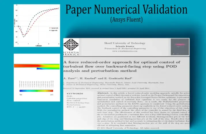 Fluid Separation of Turbulent Flow Over a Step, Paper Numerical Validation by ANSYS Fluent