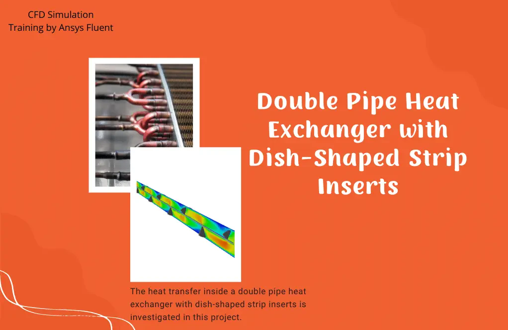 Double Pipe Heat Exchanger with Dish-Shaped Strip Inserts, ANSYS Fluent