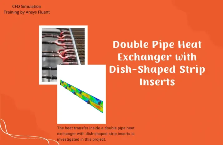 Double Pipe Heat Exchanger with Dish-Shaped Strip Inserts, ANSYS Fluent