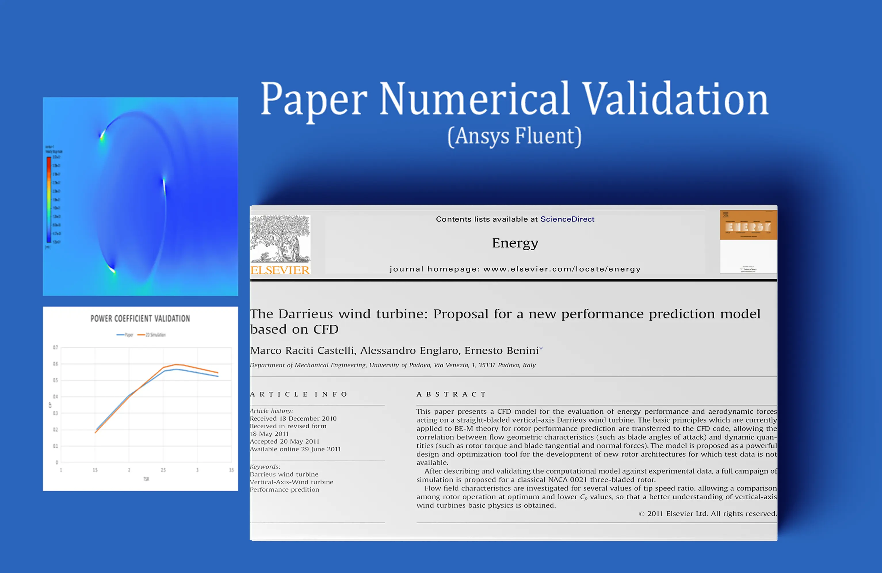 Darrieus Turbine, Paper Validation by ANSYS Fluent