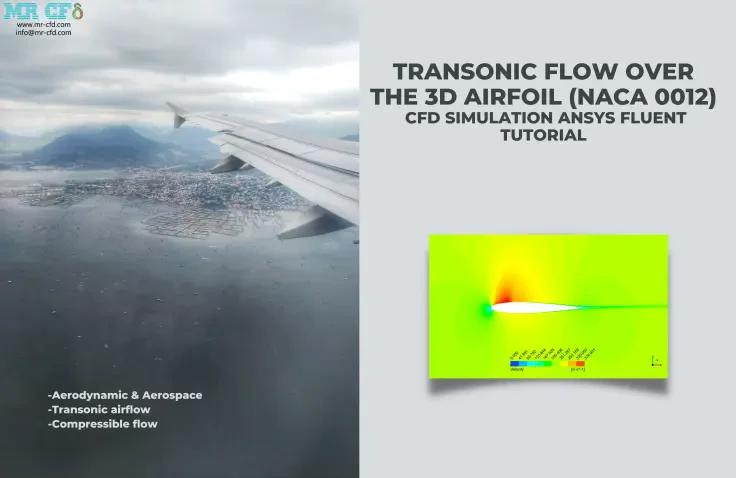 Transonic Flow over the 3D Airfoil (NACA 0012) CFD Simulation, ANSYS Fluent Tutorial