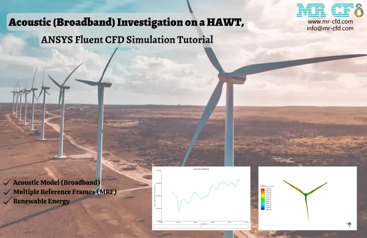 Acoustic (Broadband) Investigation on a HAWT, ANSYS Fluent CFD Simulation Tutorial