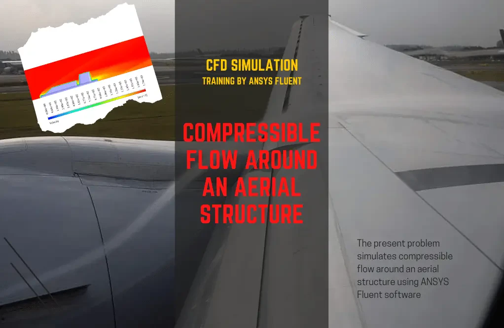 Compressible Flow around an Aerial Structure by LES