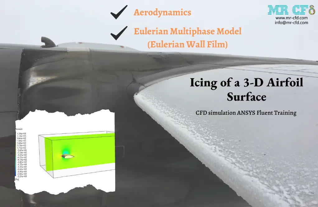 Icing of a 3-D Airfoil Surface CFD Simulation, ANSYS Fluent Tutorial