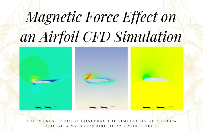 Magnetic Force Effect on an Airfoil CFD Simulation, ANSYS Fluent Tutorial