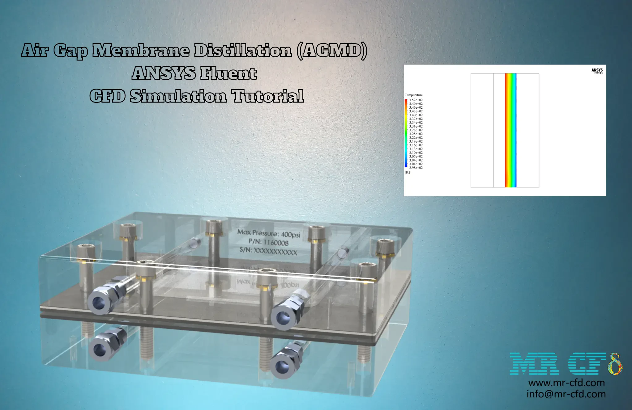 Air Gap Membrane Distillation (AGMD), ANSYS Fluent CFD Simulation Tutorial