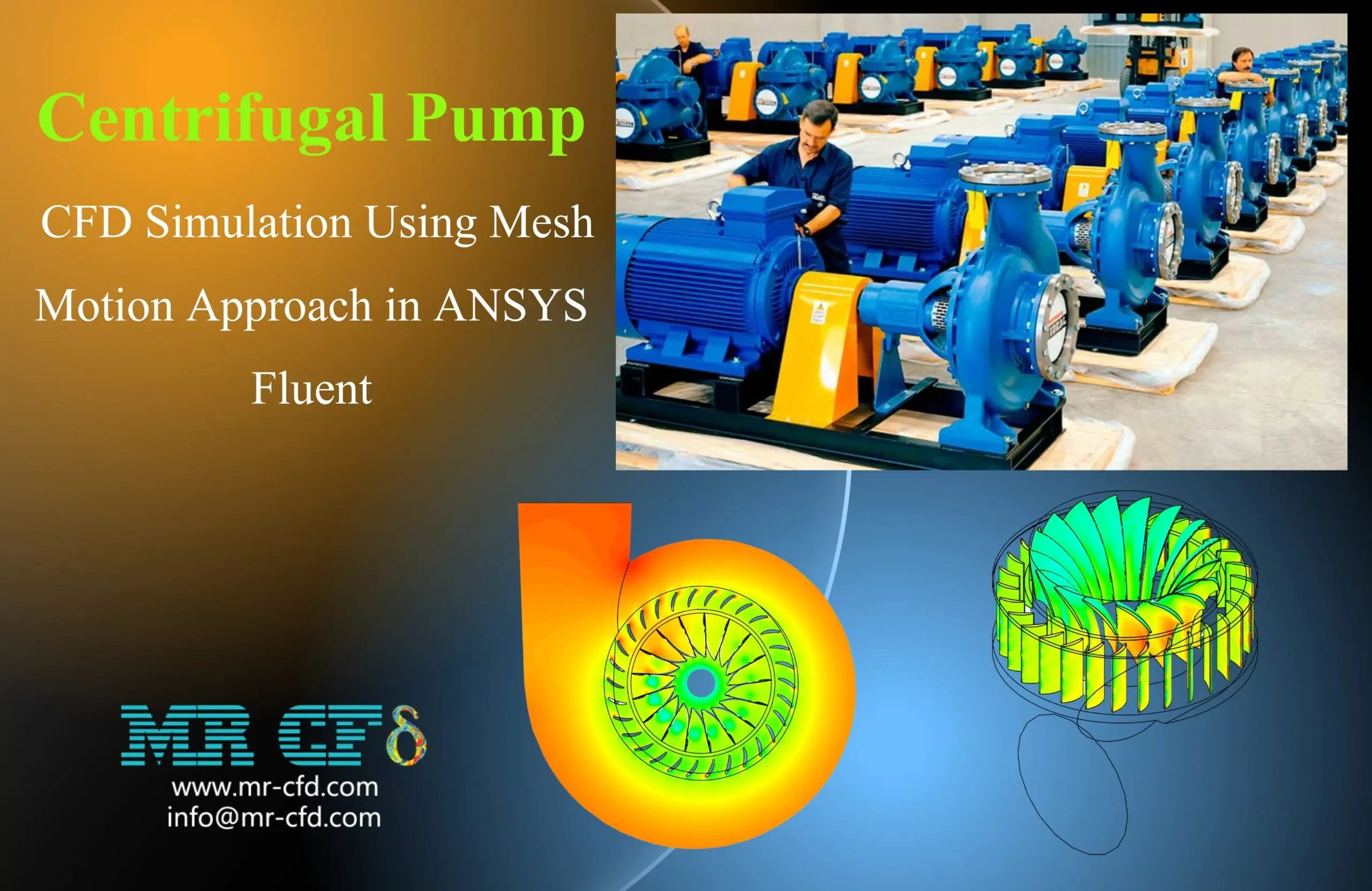 Centrifugal Pump (3D) CFD Simulation Using Mesh Motion Approach in ANSYS Fluent